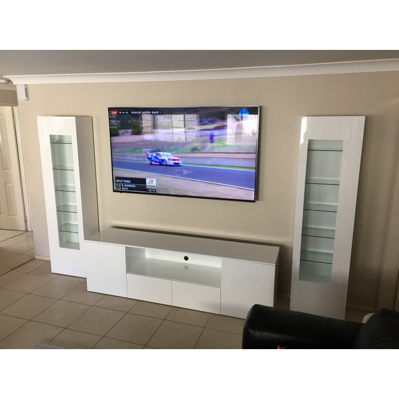 "Cubic" Custom Made High Gloss Polyurethane Wall Unit TV Unit Display Cabinet
